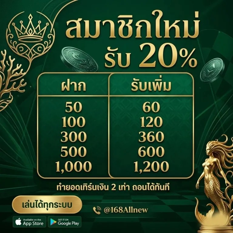 โบนัส 100 สมาชิก ใหม่
